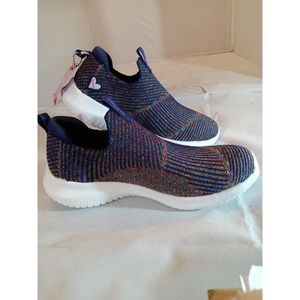 SKECHERS KID Sz 1.5 'Sport-UltraFlex Glitz Blitz' BIG GIRL'S Shimmery Sneaker.